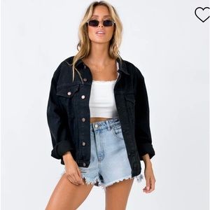 Princess Polly Phoenix Black Denim Jacket